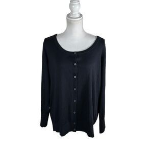 Lane Bryant Black Button Up Cardigan